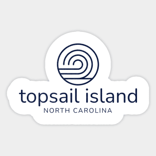 Topsail Island, NC Beach Summer Wave Sticker